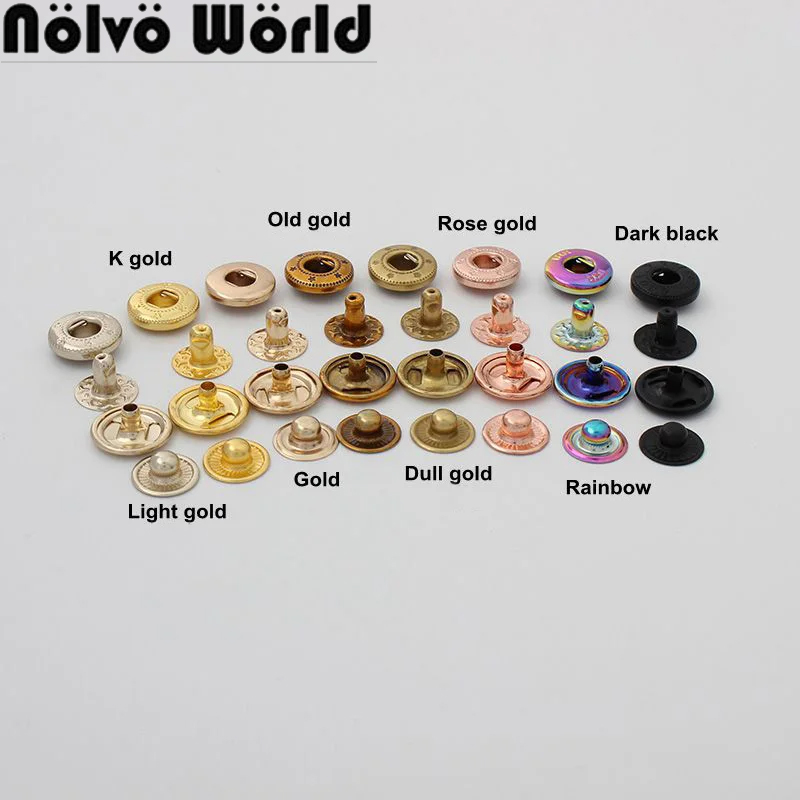 Snap Fastener Set - 20-100 juegos Arco Iris 12mm 10