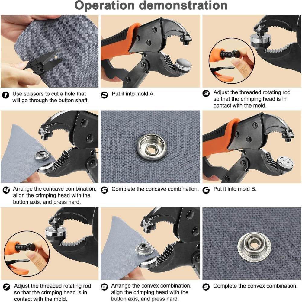Snap Plier Setter - Kit de herramientas con alicates para