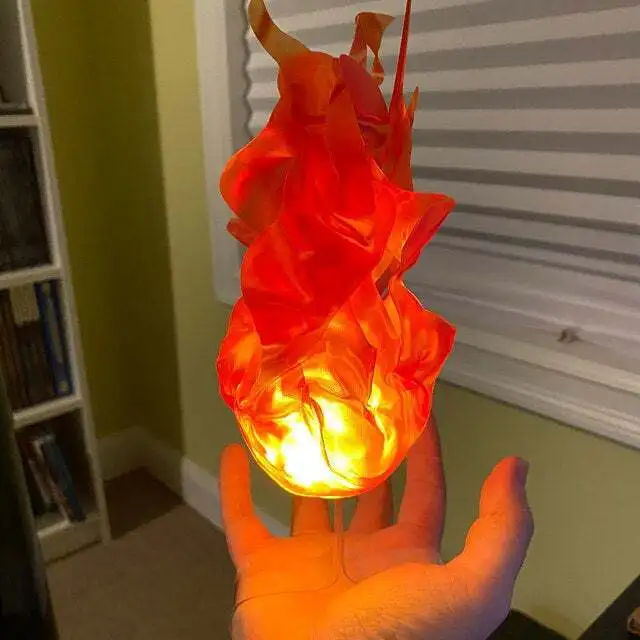 Cosplay Fireball Prop - Nueva Bola de Llama Flotante LED,