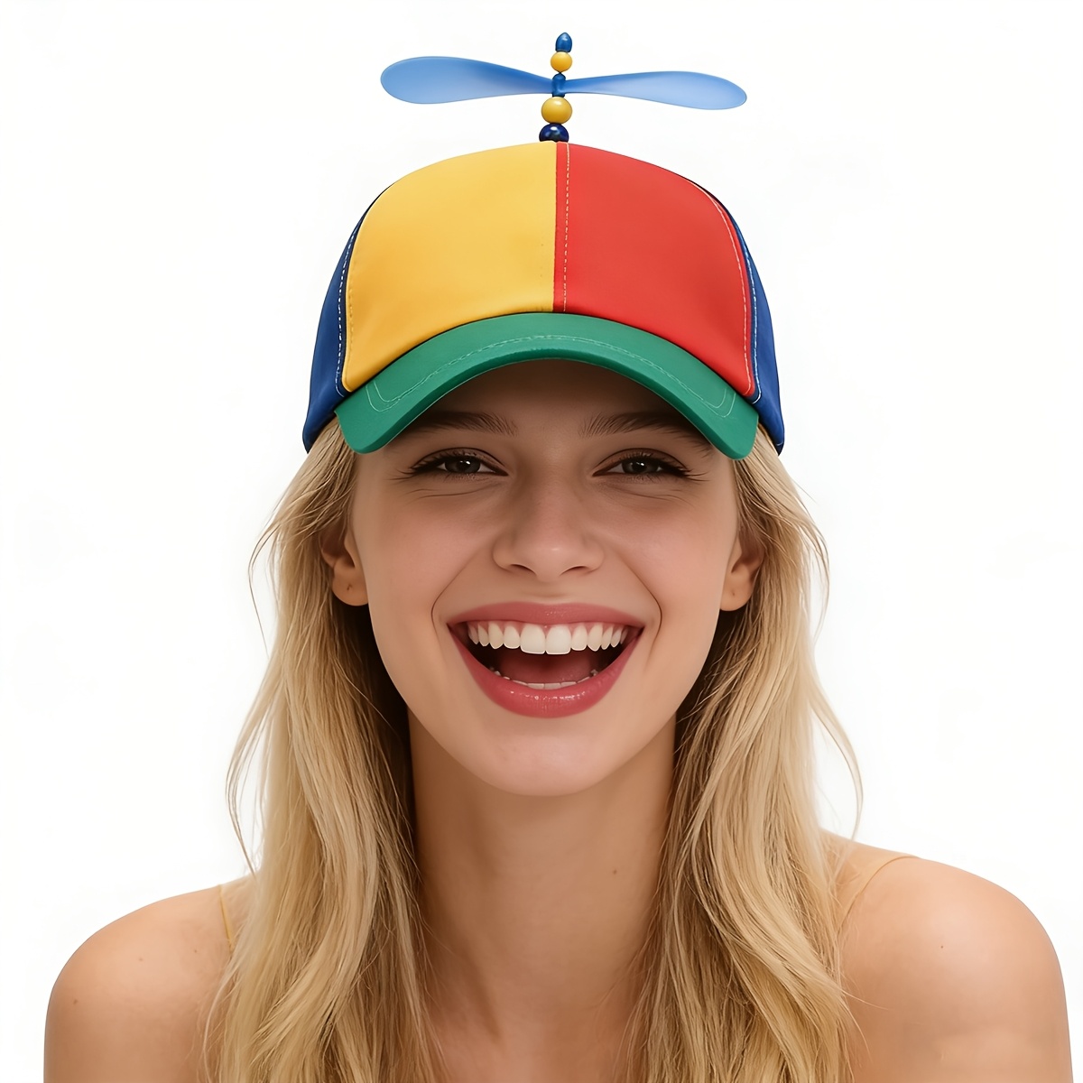 Cosplay Fireball Prop - Divertido sombrero multicolor con hélices giratorias