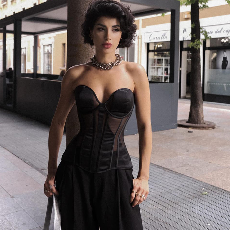Sujetador de malla de hueso de - Boning Corset Steel reseña y precio