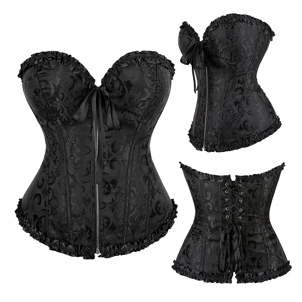 Corsé Jacquard con cremallera  - Boning Corset Steel reseña y precio