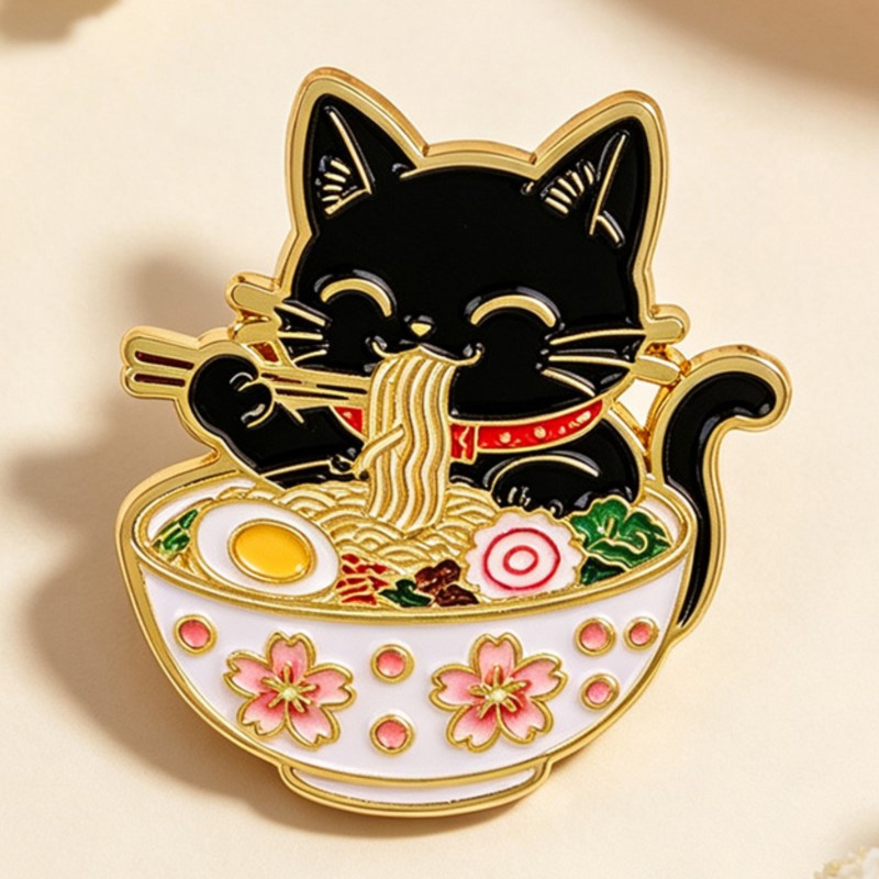 Lindo Pin Esmaltado de Gato Ne - Cosplay Prop Bag reseña y precio